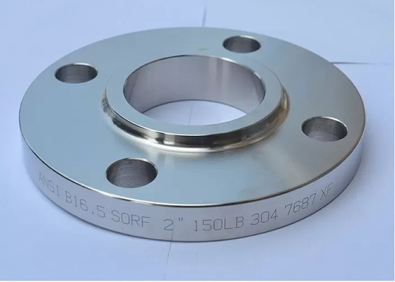 ASME Pn100 Dn100 выковало выскальзывание фланца стали углерода плоское на поднятой шеи сварки стороны